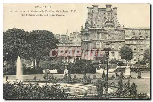 Cartes postales Paris Le Jardin des Tuileries et le Pavillon de Rohan