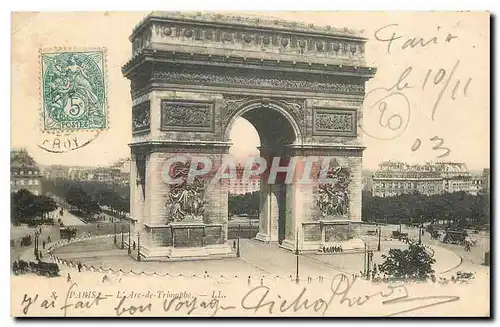 Cartes postales Paris L'Arc de Triomphe