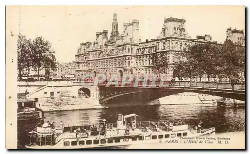 Cartes postales Paris L'Hotel de Ville