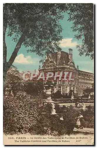 Cartes postales Paris Le Jardin des Tuileries et le Pavillon de Rohan