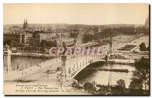 Ansichtskarte AK Paris Vue panoramique du Pont Alexandre III et des Invalides