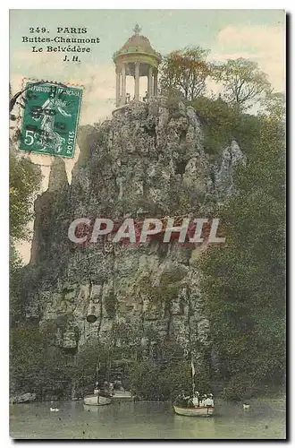 Cartes postales Paris Buttes Chaumont Le Belvedere