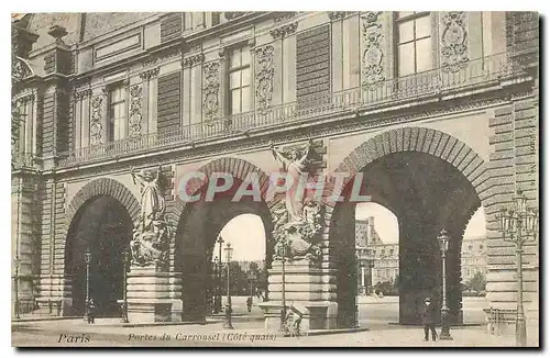 Cartes postales Paris Portes du Carrousel Cote quais