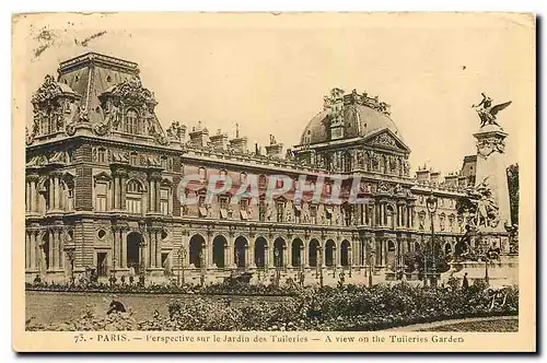 Cartes postales Paris Perspective sur le Jardin des Tuileries