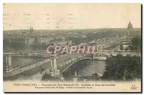 Ansichtskarte AK Tout Paris Panorama du Pont Alexandre III Invalides et Gare des Invalides