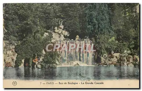 Cartes postales Paris Bois de Boulogne La Grande Cascade