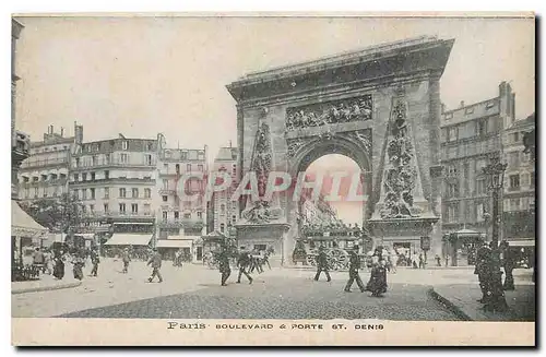 Cartes postales Paris Boulevard & Porte St Denis