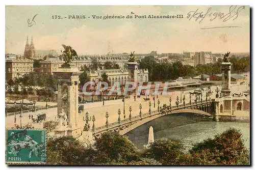 Ansichtskarte AK Paris Vue generale du Pont Alexandre III