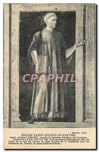 Ansichtskarte AK Eglise Saint Julien le Pauvre Dante Alighieri d'apres Beinture d'Andrea del Castagno