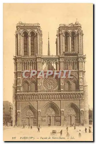 Cartes postales Paris Facade de Notre Dame