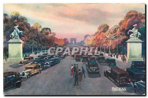 Cartes postales Paris Avenue des Champs elysees Automobile Patras