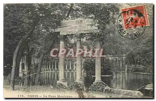 Cartes postales Paris Le Parc Montceau Les Ruines