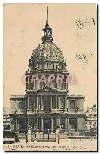 Cartes postales Paris Le Dome de l'Hotel des Invalides