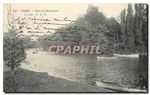 Cartes postales Paris Bois de Boulogne Le Lac