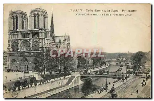 Cartes postales Paris Notre Dame et la Seine Panorama