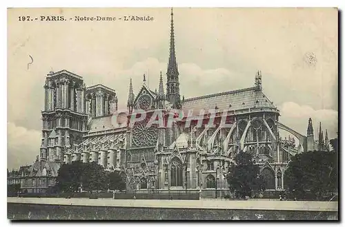 Cartes postales Paris Notre Dame L'Abside