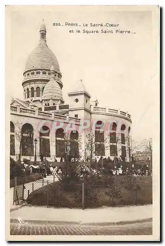 Cartes postales Paris le Sacre Coeur et le Square Saint Pierre