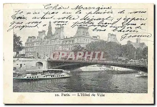 Cartes postales Paris L'Hotel de Ville