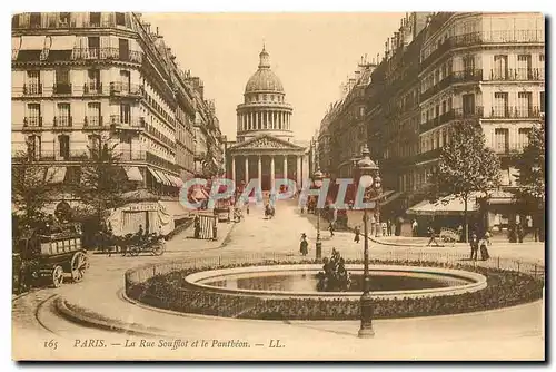 Cartes postales Paris La Rue Soufflot et le Pantheon