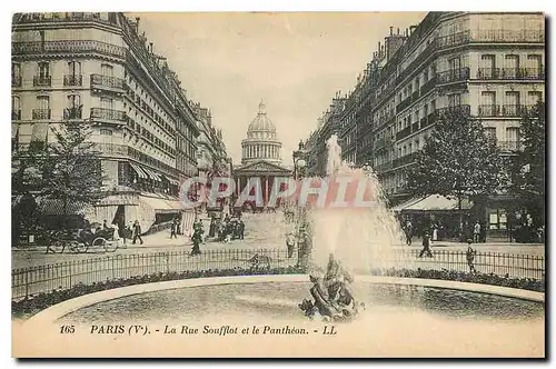 Cartes postales Paris La Rue Soufflot et le Pantheon