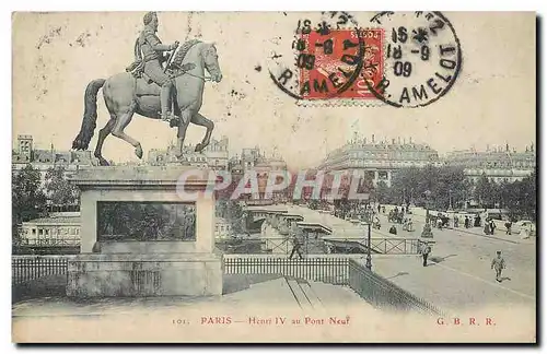 Cartes postales Paris Henri IV au Pont Neuf