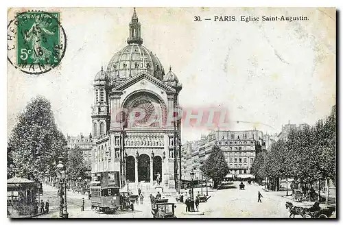 Cartes postales Paris Eglise Saint Augustin Autobus Imperiale