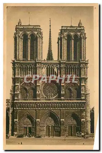 Cartes postales Paris Notre Dame La Facade