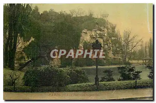 Ansichtskarte AK Paris Les Buttes Chaumont (carte toil�e)