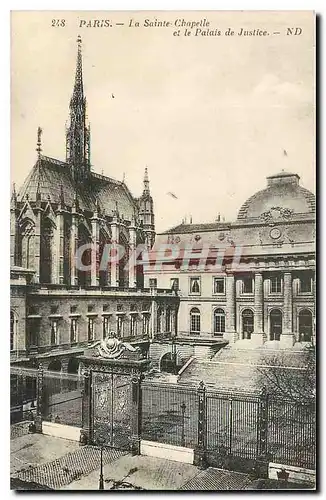 Cartes postales Paris La Sainte Chapelle et le Palais de Justice