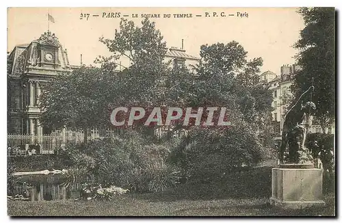 Cartes postales Paris Le square du Temple