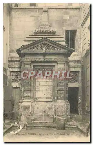 Cartes postales Fontaine Necker Impasse de la Poissonnerie