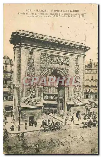 Cartes postales Paris Porte Saint Denis