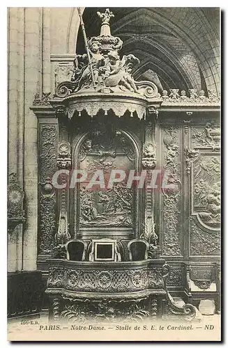 Cartes postales Paris Notre Dame Stalle de S E de Cardinal