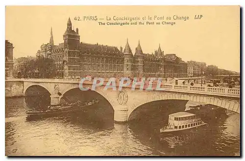 Ansichtskarte AK Paris La Conciergerie et le Pont au Change