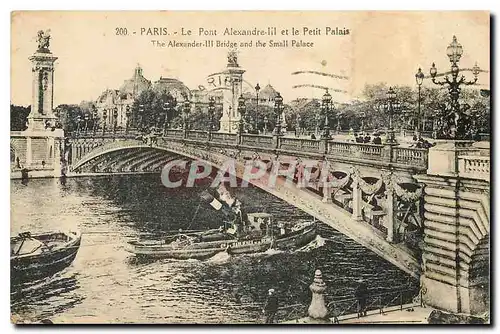 Ansichtskarte AK Paris Le Pont Alexandre III et le Petit Palais Bateau