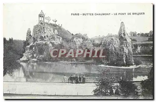 Cartes postales Paris Buttes Chaumont Le Pont de Briques