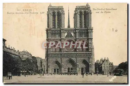 Cartes postales Paris Notre Dame le Parvis