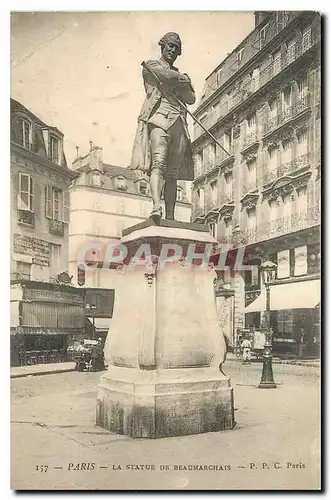 Ansichtskarte AK Paris La Statue de Beaumarchais