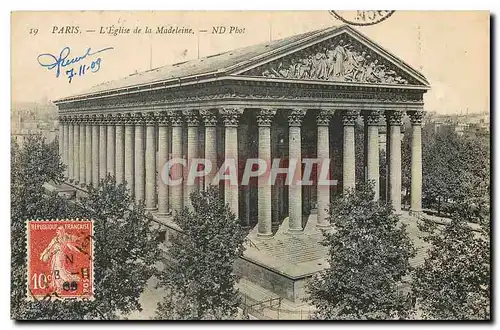 Cartes postales Paris l'Eglise de la Madeleine