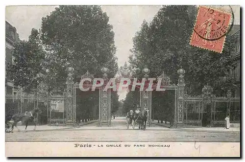 Ansichtskarte AK Paris La grille du Parc Monceau