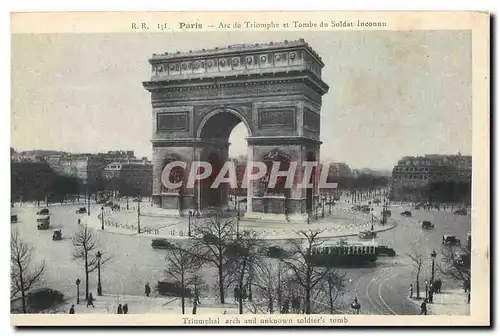 Cartes postales Paris Arc de Triomphe et Tombeau du Soldat Inconnu