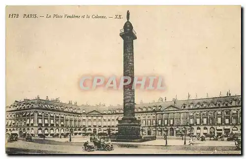 Cartes postales Paris La Place Vendome et la Colonne