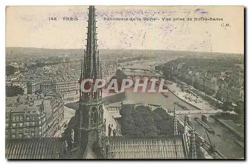 Ansichtskarte AK Paris Panorama de la Seine Vue prise de Notre Dame