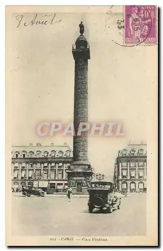 Cartes postales Paris Place Vendome