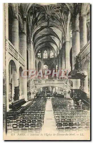 Cartes postales Paris Interieur de l'Eglise St Etienne du Mont