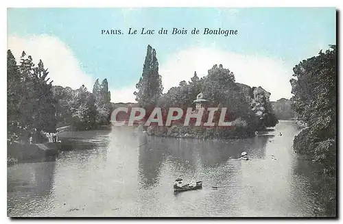 Cartes postales Paris Le Lac du Bois de Boulogne