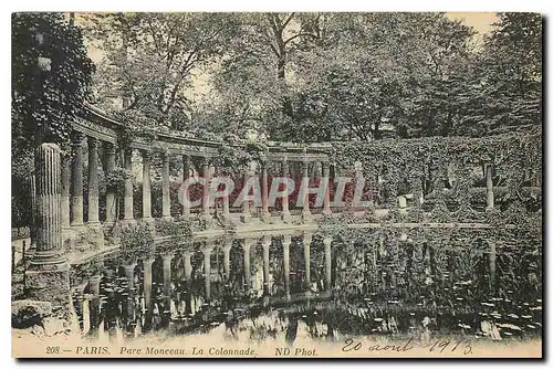 Cartes postales Paris Parc Monceau La Colonnade