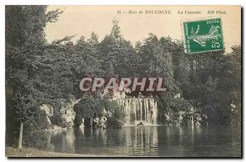 Cartes postales Bois de Boulogne La Cascade