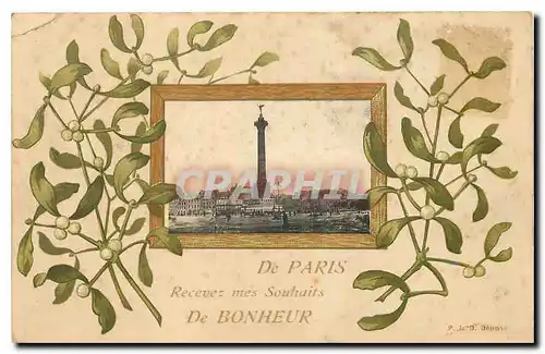 Cartes postales Paris Souhaits de bonheur