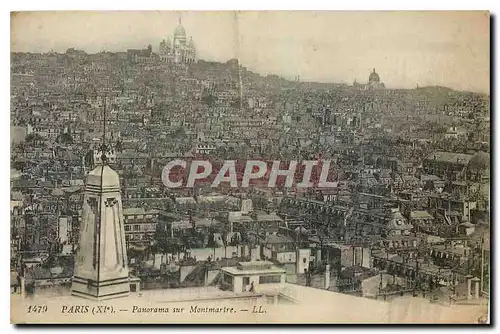 Cartes postales Paris Panorama sur Montmartre